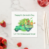 Happy St. Patrick's Day, Lass die Shenanigans begi Serviette (Beispiel)