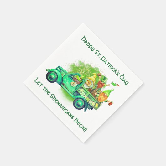 Happy St. Patrick's Day, Lass die Shenanigans begi Serviette (Ecke)