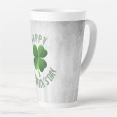 Happy St. Patrick's Day Latte Tasse (Rechte Ecke)