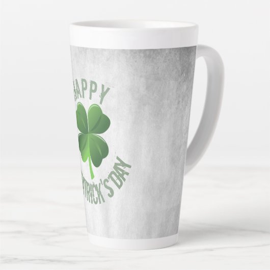 Happy St. Patrick's Day Latte Tasse (Rechte Ecke)
