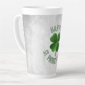 Happy St. Patrick's Day Latte Tasse (Linke Ecke)