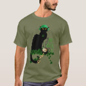 Happy St Patrick's Day Le Chat Noir T-Shirt (Vorderseite)