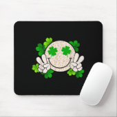 Happy St Patrick's Day Leopard Smile Face Irish Sh Mousepad (Mit Mouse)