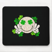 Happy St Patrick's Day Leopard Smile Face Irish Sh Mousepad (Vorne)