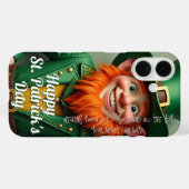 Happy St. Patrick's Day Leprechaun Case-Mate iPhone Hülle (Rückseite (Horizontal))