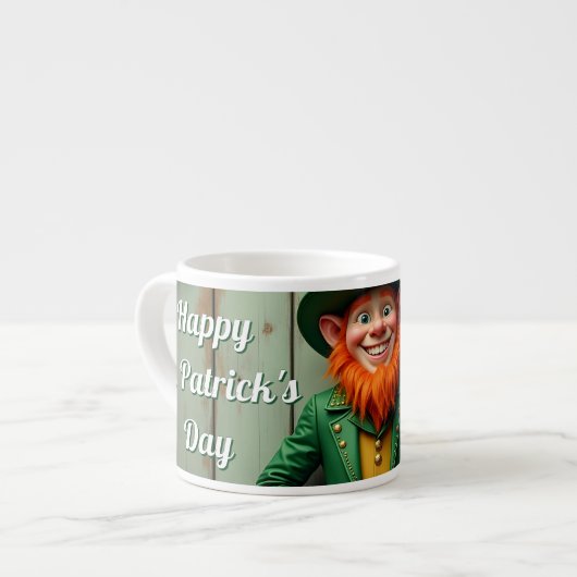Happy St. Patrick's Day Leprechaun Espressotasse (Vorderseite Links)