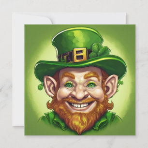 Happy St. Patrick's Day Leprechaun Feiertagskarte