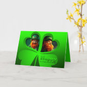 Happy St Patrick's Day Leprechaun Foto HGC3 hinzuf Karte (Gelbe Blume)