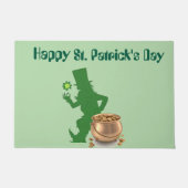 HAPPY ST. PATRICK'S DAY LEPRECHAUN  FUßMATTE (Vorderseite)