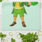 Happy St. Patrick's Day Leprechaun Geschirrtuch (Gefaltet)