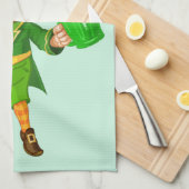 Happy St. Patrick's Day Leprechaun Geschirrtuch (Viertel Falte)