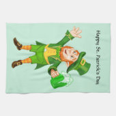 Happy St. Patrick's Day Leprechaun Geschirrtuch (Horizontal)
