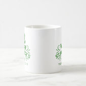 Happy St Patricks Day Leprechaun Hat Custom Text Kaffeetasse (Mittel)