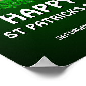 Happy St Patrick's Day Leprechaun Hat Poster (Ecke)