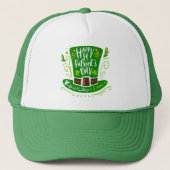 Happy St Patrick's Day Leprechaun Hat Truckerkappe (Vorderseite)
