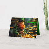 Happy St Patrick's Day Leprechaun HGC05 Karte (Vorderseite)