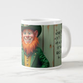 Happy St. Patrick's Day Leprechaun Jumbo-Tasse (Vorderseite Rechts)