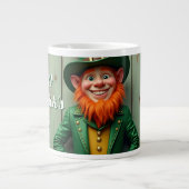 Happy St. Patrick's Day Leprechaun Jumbo-Tasse (Vorderseite)