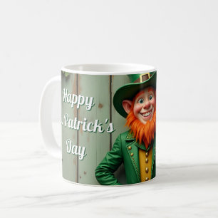 Happy St. Patrick's Day Leprechaun Kaffeetasse