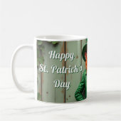 Happy St. Patrick's Day Leprechaun Kaffeetasse (Links)