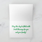 Happy St. Patrick's Day Leprechaun Karte (Innenseite)