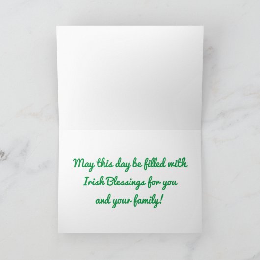 Happy St. Patrick's Day Leprechaun Karte (Innenseite)