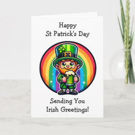 Happy St Patrick's Day Leprechaun Karte