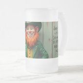 Happy St. Patrick's Day Leprechaun Mattglas Bierglas (VorderseiteRechts)