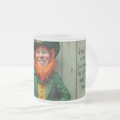 Happy St. Patrick's Day Leprechaun Mattglastasse (VorderseiteRechts)