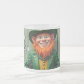 Happy St. Patrick's Day Leprechaun Mattglastasse (Mittel)
