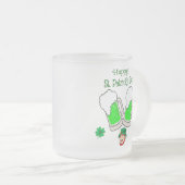 Happy St. Patrick's Day Leprechaun Mattglastasse (VorderseiteRechts)
