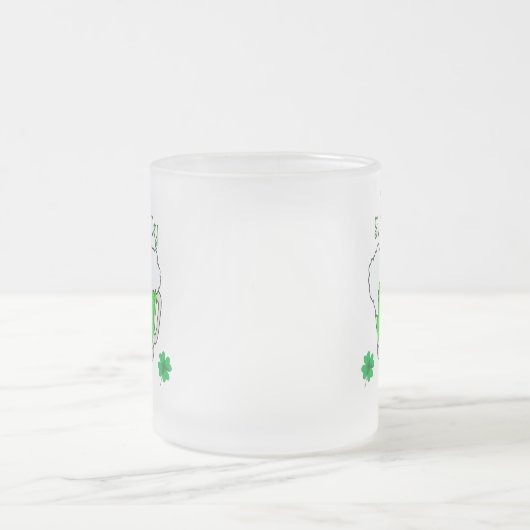 Happy St. Patrick's Day Leprechaun Mattglastasse (Mittel)
