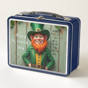 Happy St. Patrick's Day Leprechaun Metall Brotdose