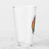 Happy St Patrick's Day Leprechaun mit grünem Bier Glas (Rechts)