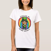Happy St Patrick's Day Leprechaun mit grünem Bier T-Shirt (Vorderseite)