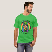 Happy St Patrick's Day Leprechaun mit grünem Bier T-Shirt (Vorne ganz)