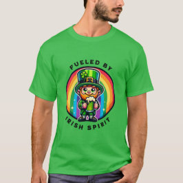 Happy St Patrick's Day Leprechaun mit grünem Bier T-Shirt