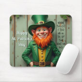 Happy St. Patrick's Day Leprechaun Mousepad (Mit Mouse)
