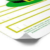 Happy St. Patrick's Day Leprechaun Papier Hat druc Poster (Ecke)