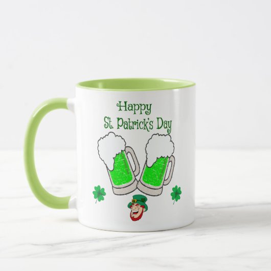 Happy St. Patrick's Day Leprechaun Tasse (Links)