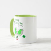 Happy St. Patrick's Day Leprechaun Tasse (Vorderseite Links)