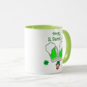 Happy St. Patrick's Day Leprechaun Tasse (VorderseiteRechts)