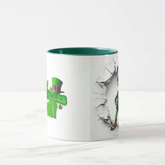 Happy St. Patrick's Day Leprechaun Tasse (Zentrum)
