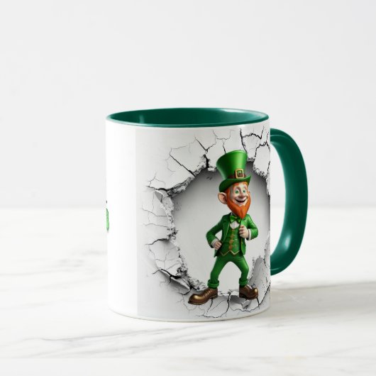 Happy St. Patrick's Day Leprechaun Tasse (VorderseiteRechts)