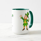 Happy St. Patrick's Day Leprechaun Tasse (VorderseiteRechts)