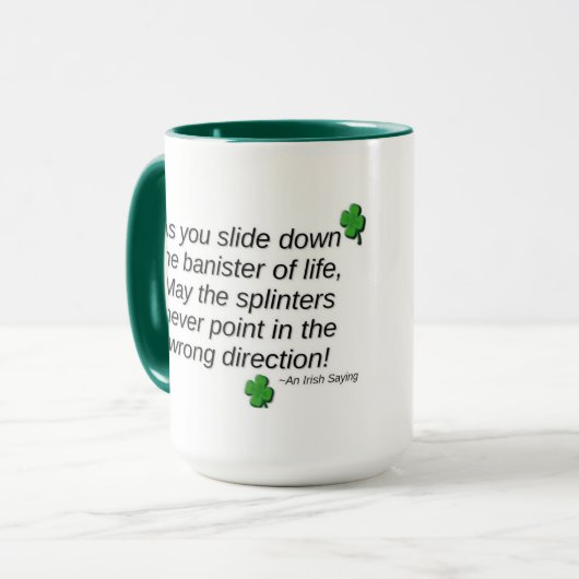 Happy St. Patrick's Day Leprechaun Tasse (Vorderseite Links)