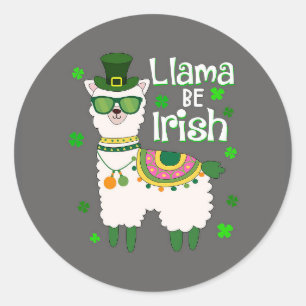 Happy St. Patrick's Day LIama Aufkleber