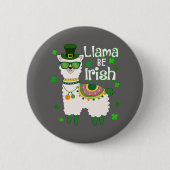 Happy St. Patrick's Day LIama-Taste Button (Vorderseite)