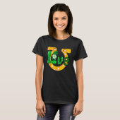 Happy St Patricks Day Liebe Gnomes Lucky Kleeblatt T-Shirt (Vorne ganz)