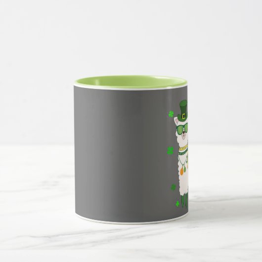 Happy St. Patrick's Day Llama Tasse (Zentrum)